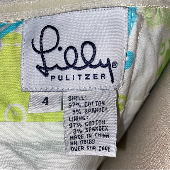 Lilly Pulitzer vintage strapless blue & lime green fish print dress size 4 - Picture 5 of 6